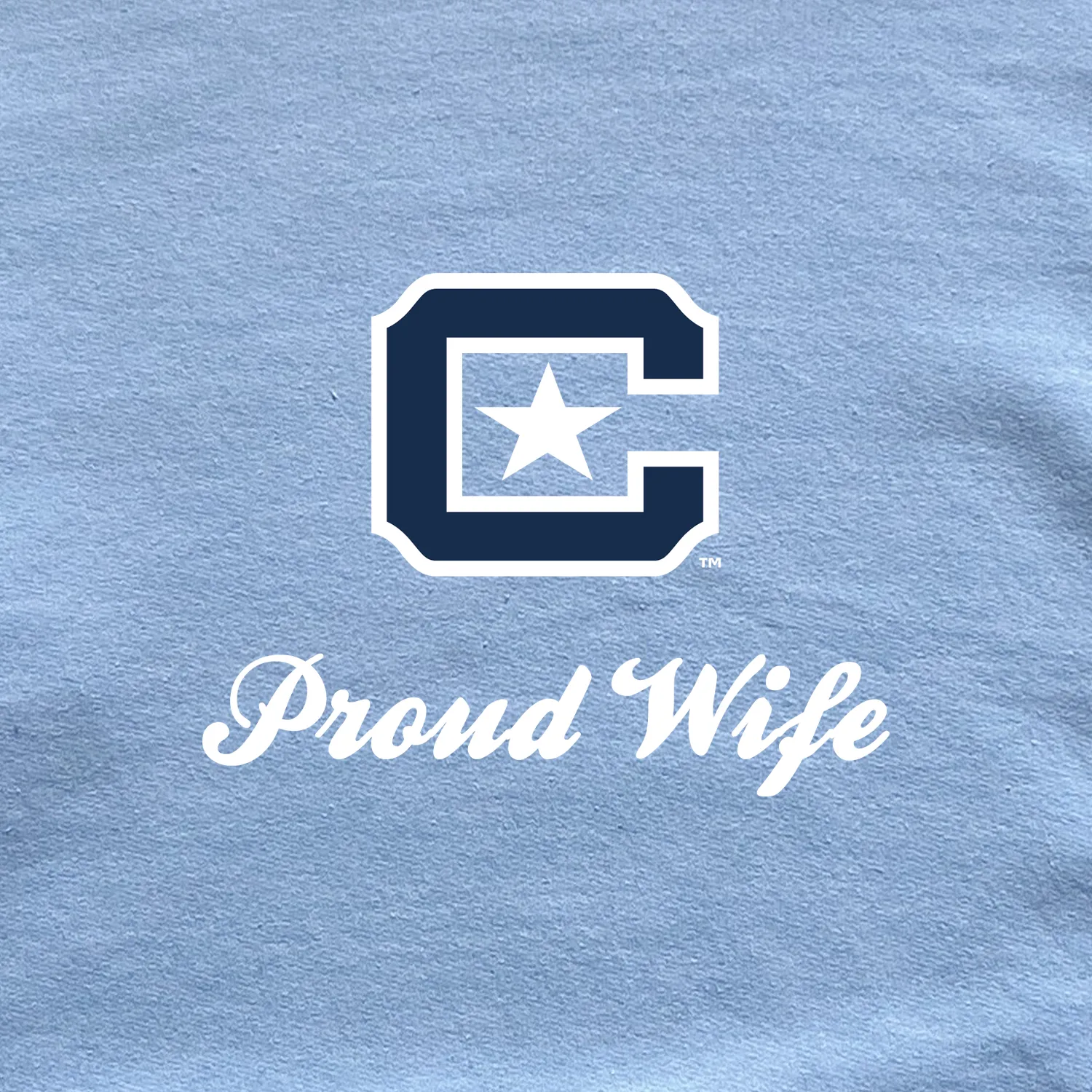 The Citadel Block C Star logo, Proud Wife,  Heavy Blend™ Hooded Sweatshirt