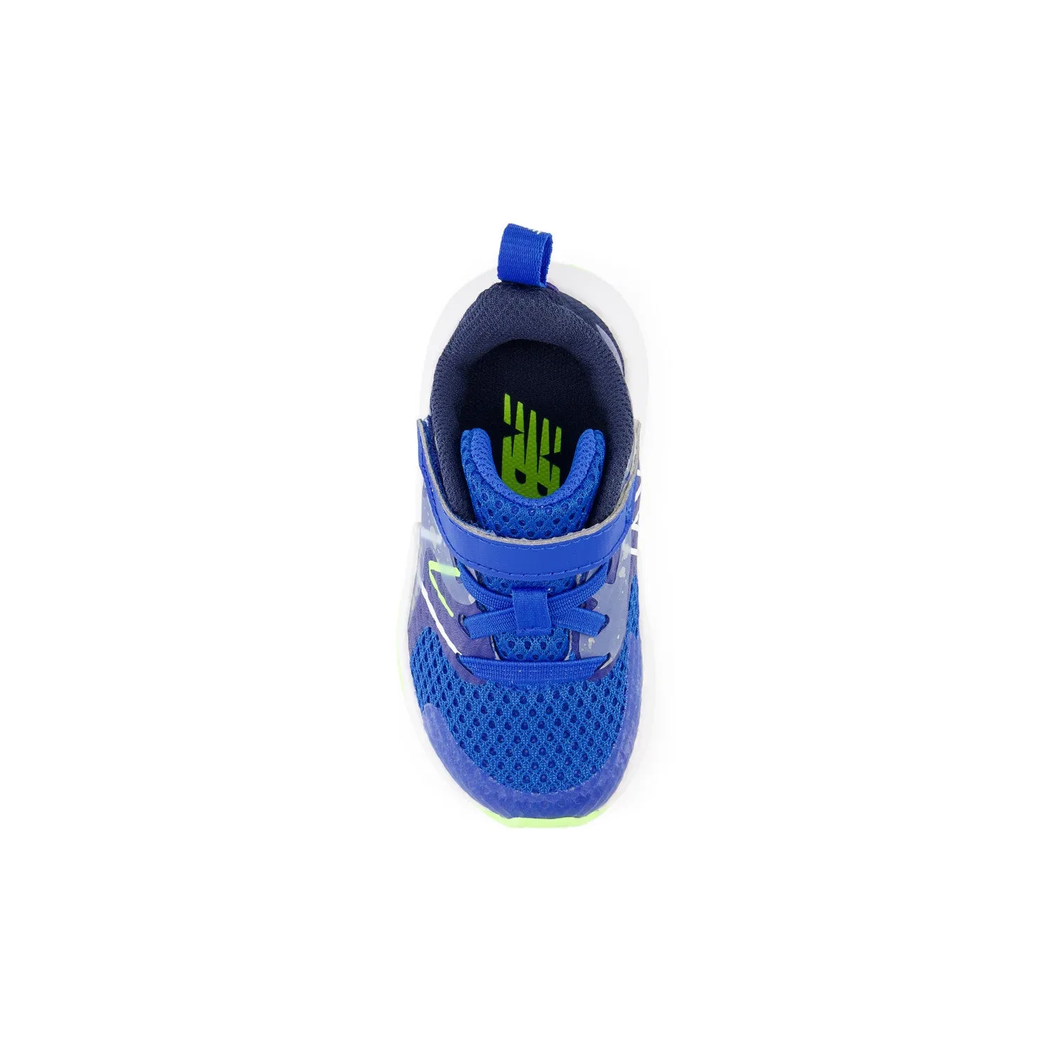 Toddler's New Balance Rave Run v2 Bungee Lace with Top Strap Color: Team Royal with Blue Oasis