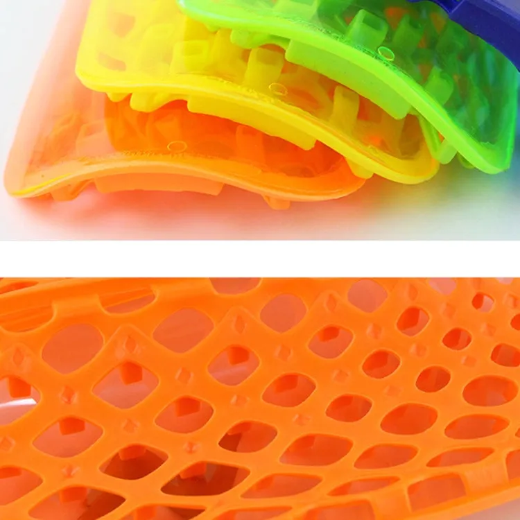 TPR Honeycomb Transparent Leg Protection Plug Board Football Protection Gear(Orange L)