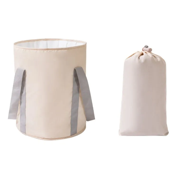 Travel Portable Folding Multifunctional Outdoor Basin Bag, Color: Beige (Large)