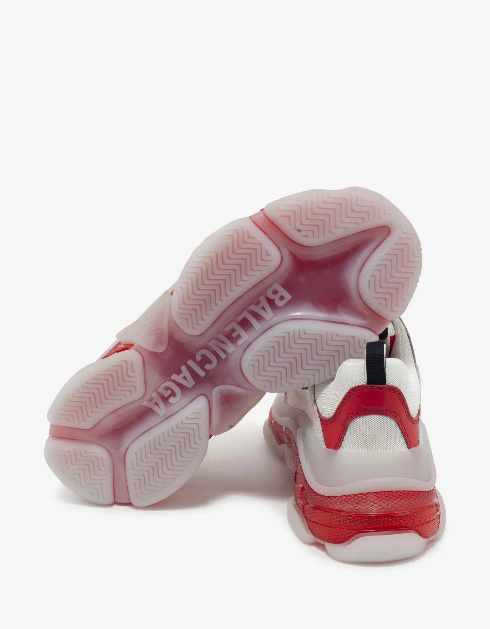 Triple S Clear Sole White & Red Trainers