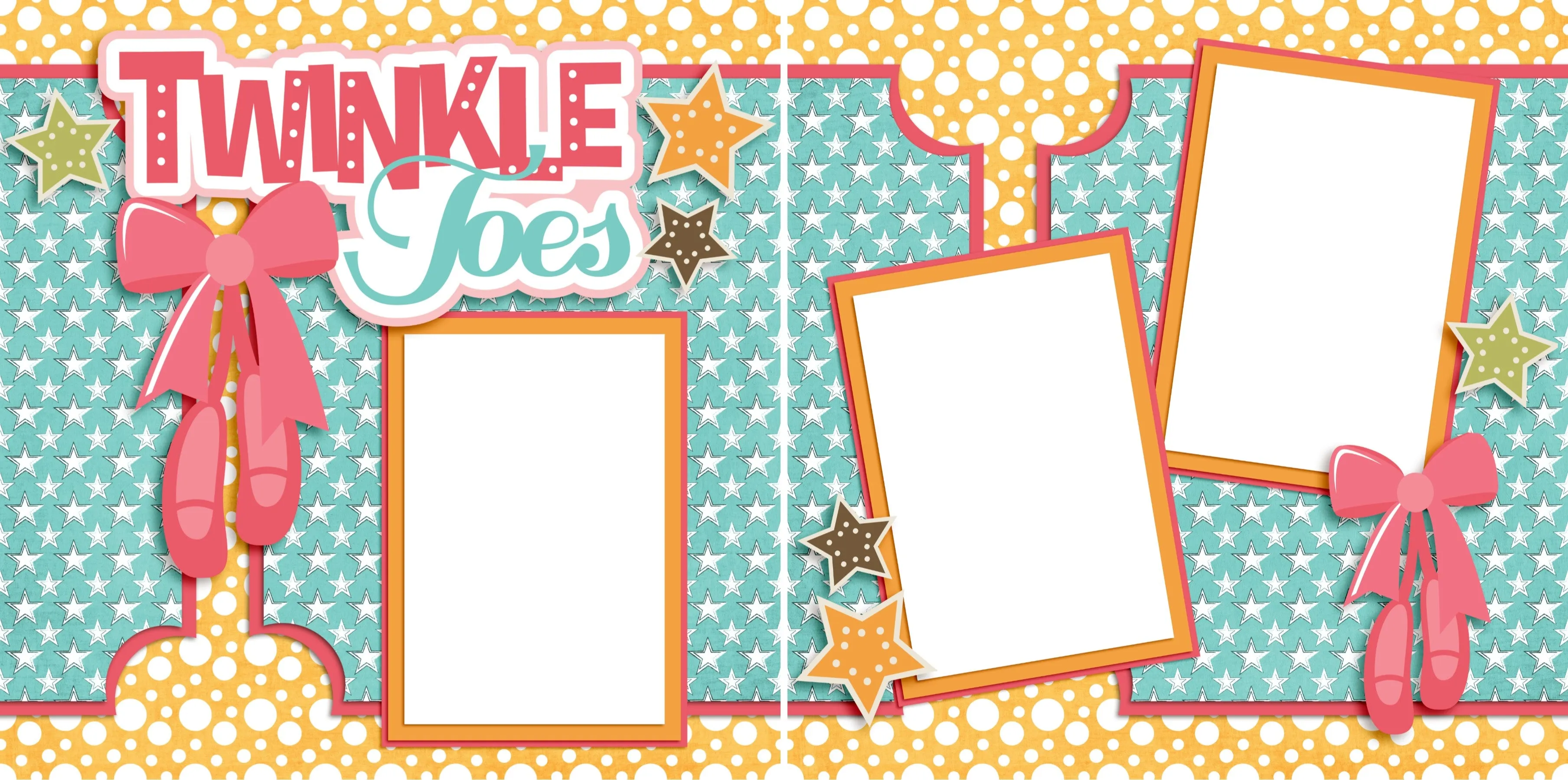 Twinkle Toes - Digital Scrapbook Pages - INSTANT DOWNLOAD