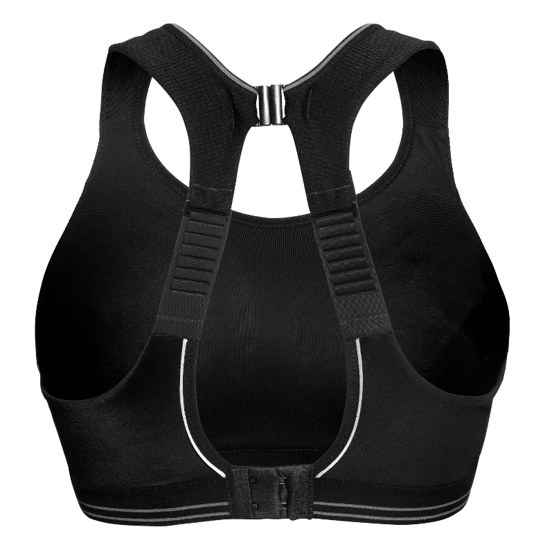 Ultimate Run Black Sports Bra - Shock Absorber