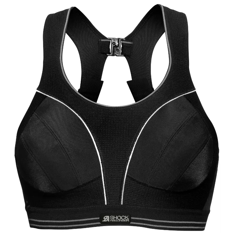 Ultimate Run Black Sports Bra - Shock Absorber