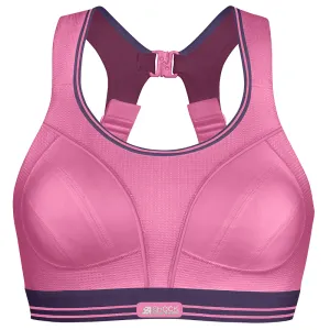 Ultimate Run Pink Purple Sports Bra - Shock Absorber