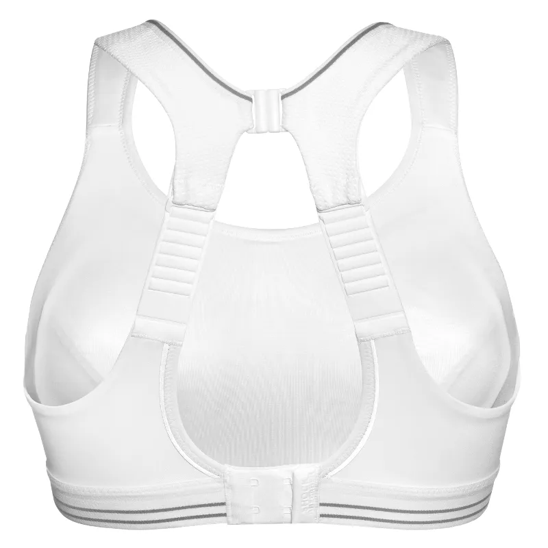 Ultimate Run White Sports Bra - Shock Absorber