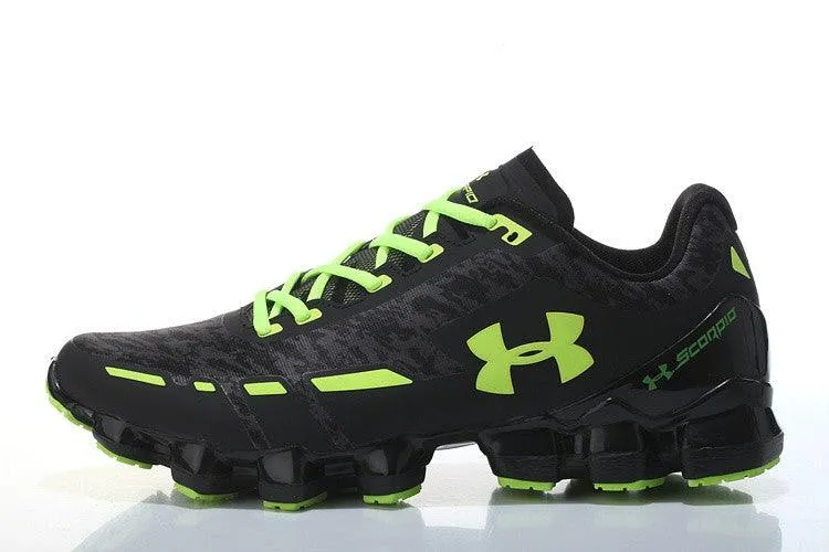 Under Armour UA Scorpio Men's Running Shoes- Black/Green