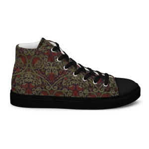 Unisex high top canvas shoes - Dark Ornament