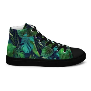 Unisex high top canvas shoes - Tropical