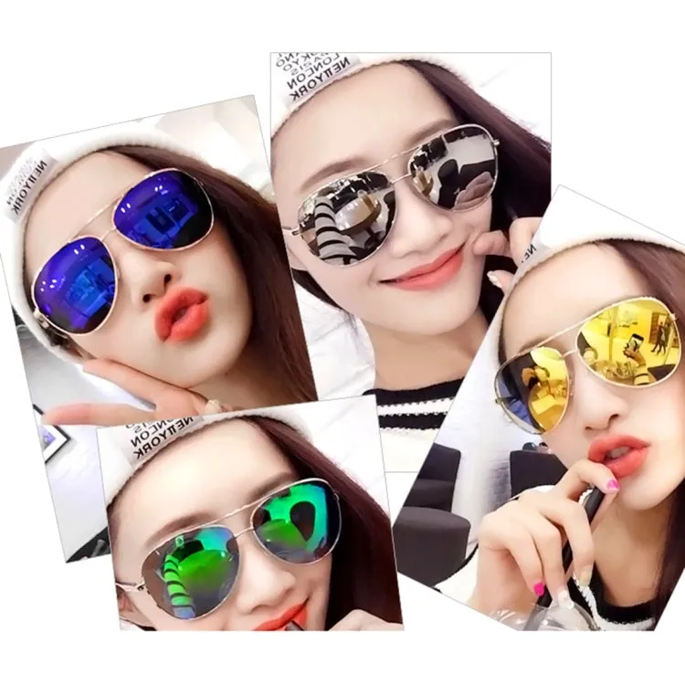 UV400 UV Protection Metal Frame AC Lens Frog Mirror Eyeglasses Sunglasses