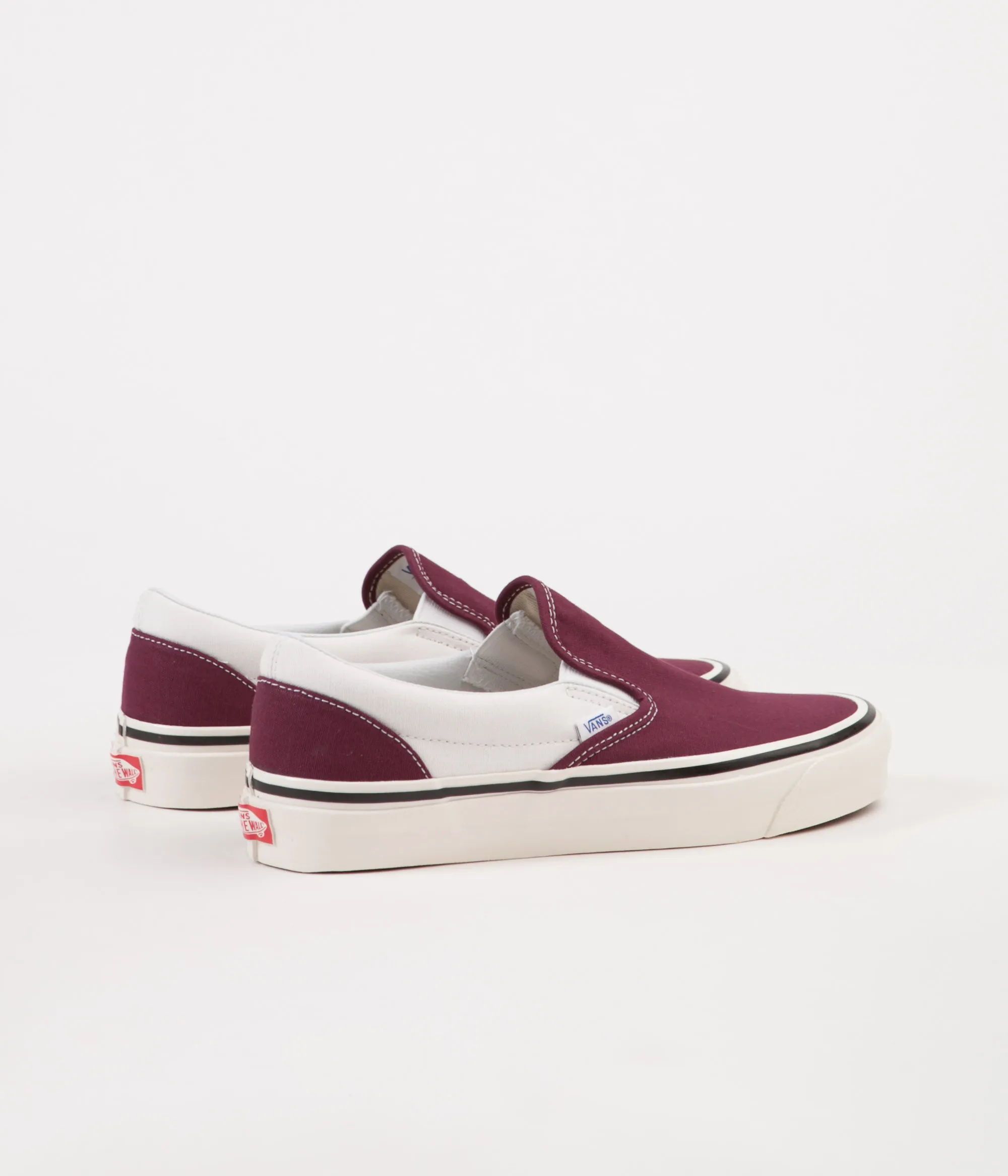 Vans Classic Slip-On 98 DX Anaheim Factory Shoes - OG Burgundy / White