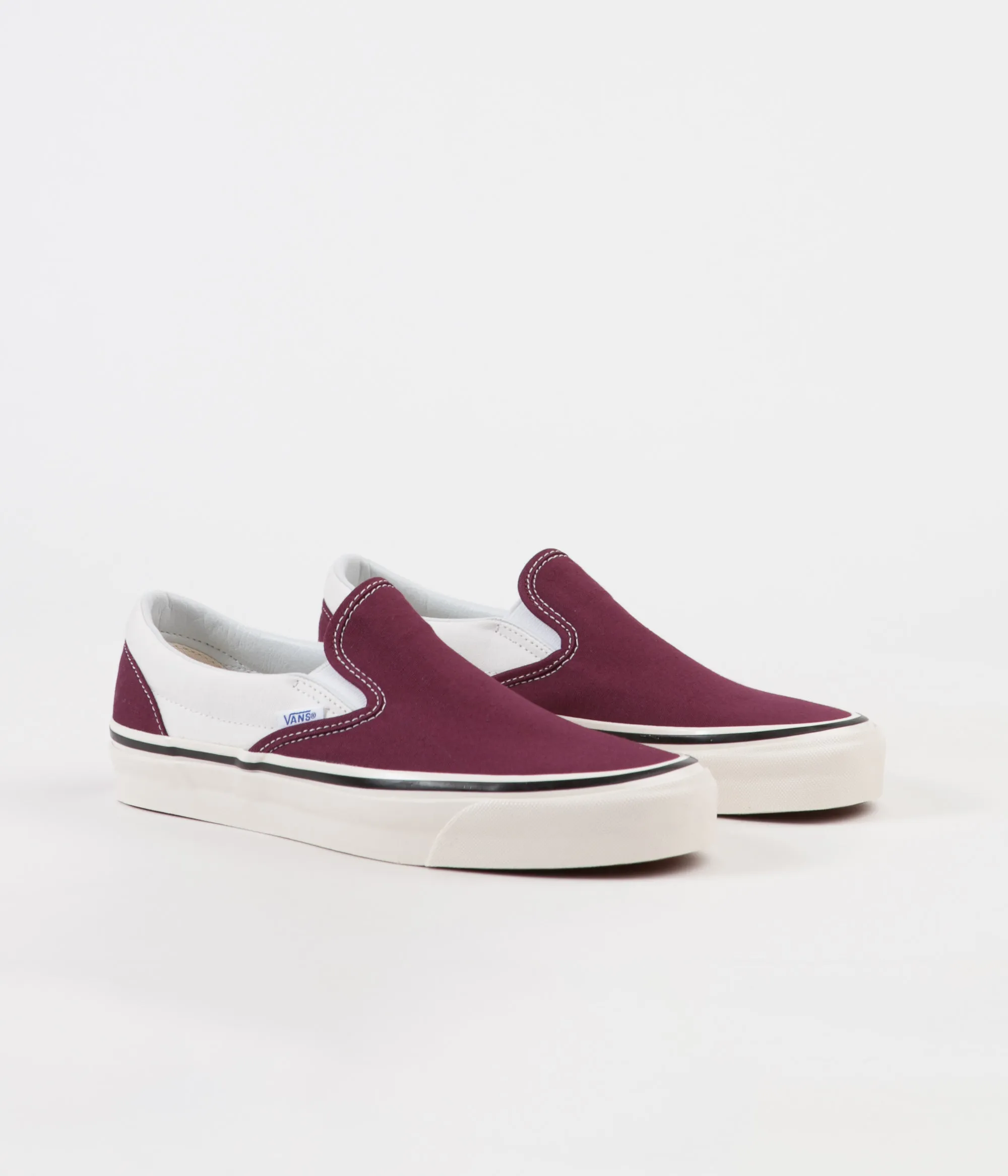 Vans Classic Slip-On 98 DX Anaheim Factory Shoes - OG Burgundy / White