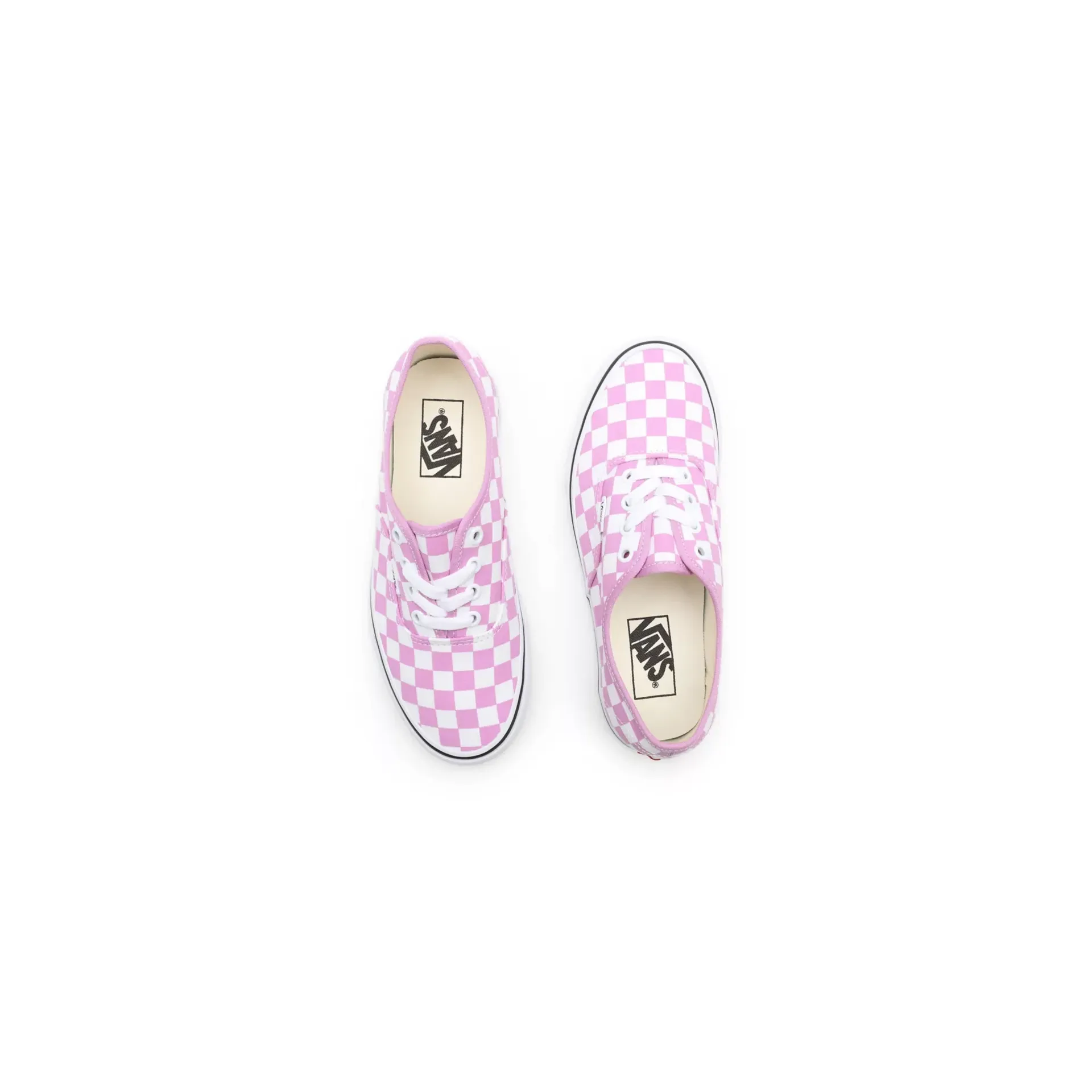 Vans Unisex Checkerboard Authentic Shoes - Orchid Pink / True White