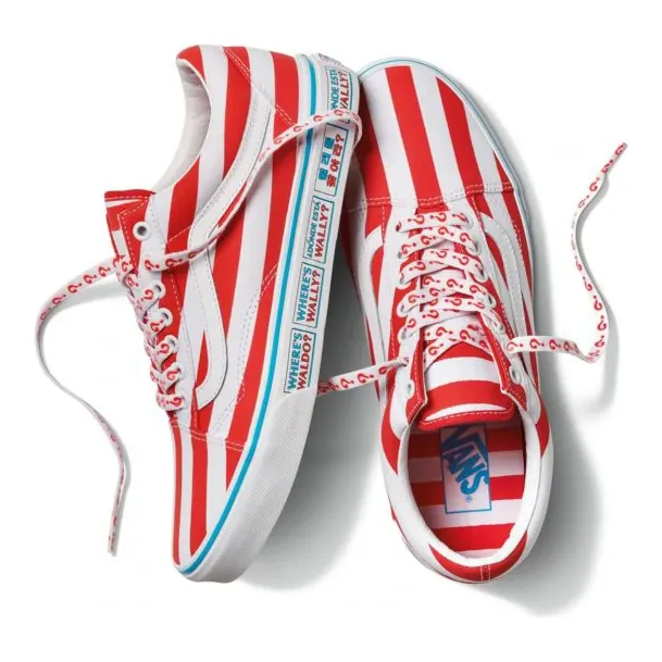 Vans Unisex Wheres Valdo Old Skool Shoes - White / Red