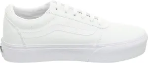 Vans Ward Platform VN0A3TLC0RG Women's White Canvas Low Top Skate Shoes KHO173