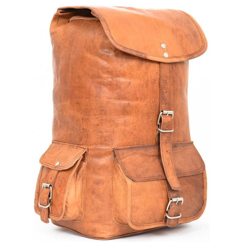 Vintage Leather Rucksack 16"