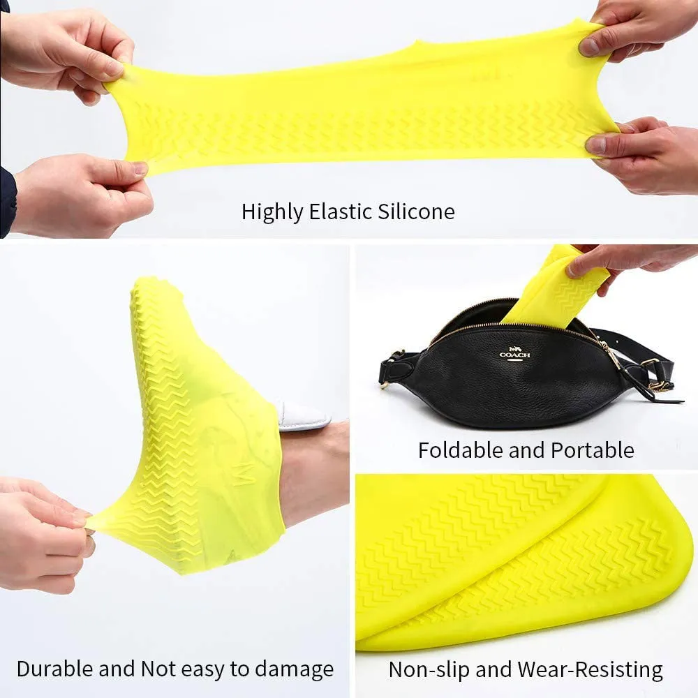 Waterproof Shoe Cover, Reusable Non-Slip Rubber Overshoes Protectors