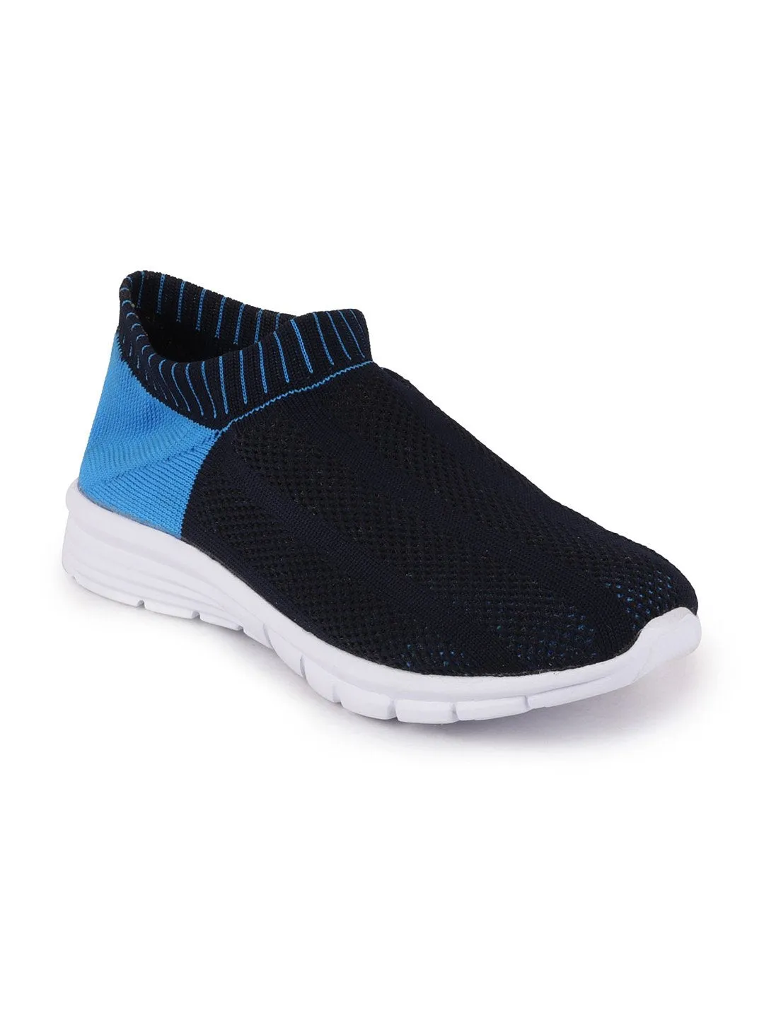 Women Blue Sports Slip-On Walking Shoes