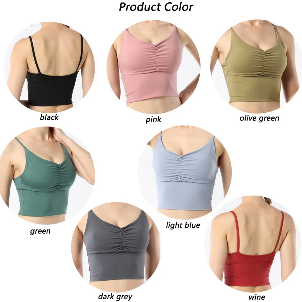 Women Sports Bra Padded Sports Underwear Fitness Workout Running    Yoga Tank Top