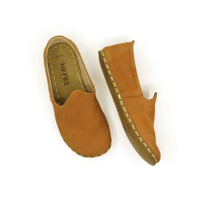 Women's Barefoot Shoes - Nubuck Orange