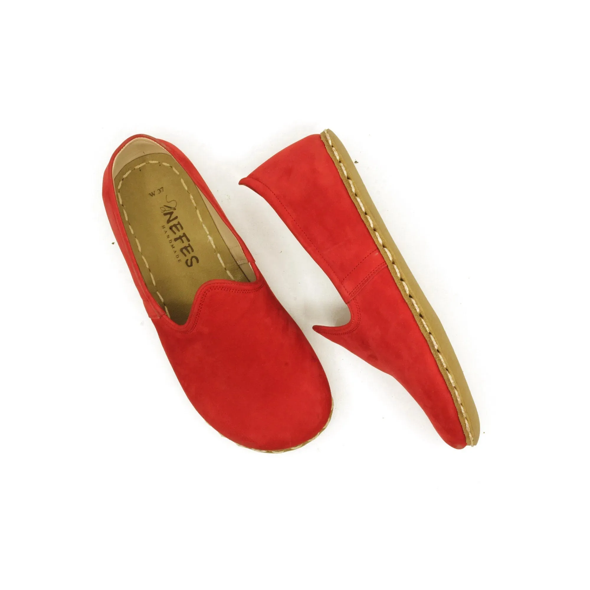 Women's Barefoot Shoes - Nubuck Red