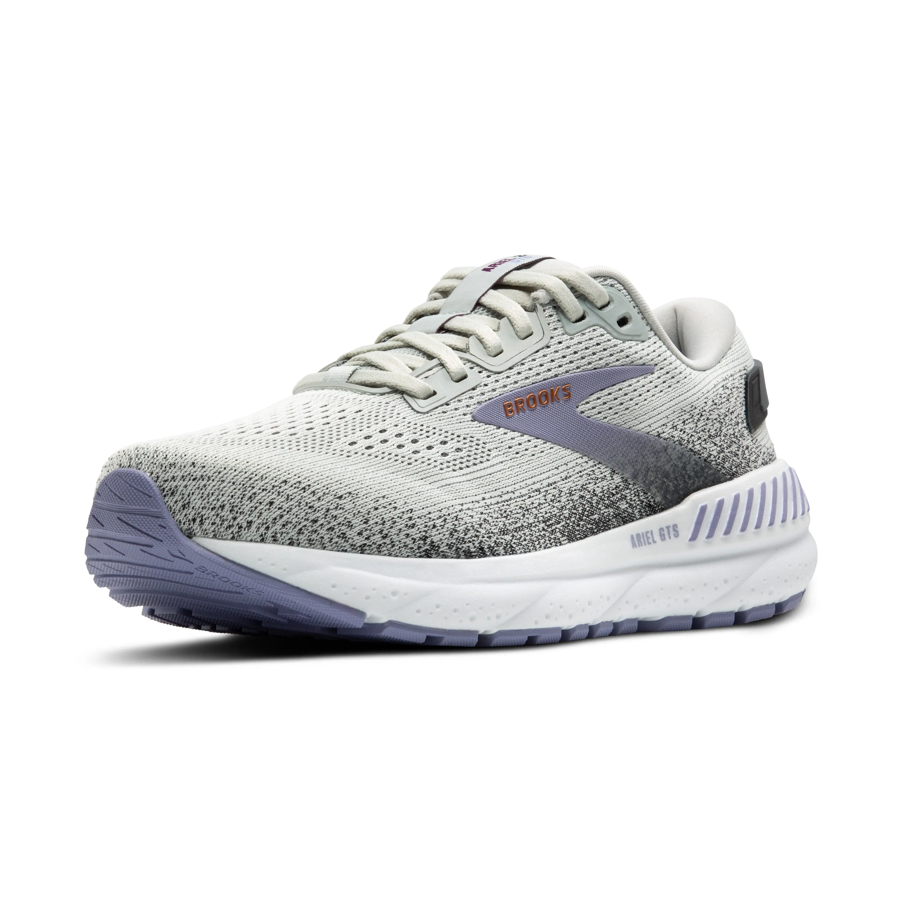 Women's Brooks Ariel GTS 24 Color: Mercury/ Ebony/ Lavender