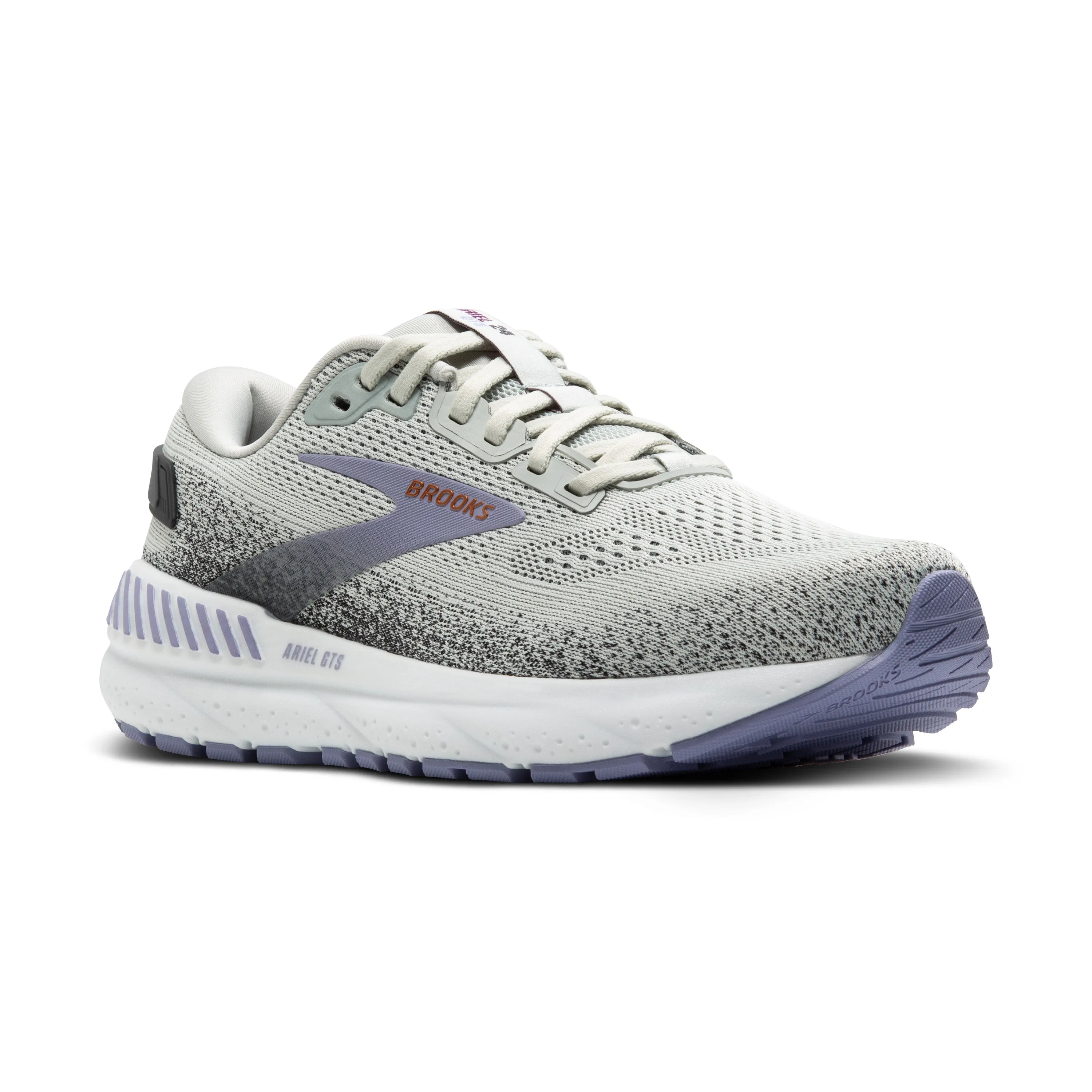 Women's Brooks Ariel GTS 24 Color: Mercury/ Ebony/ Lavender