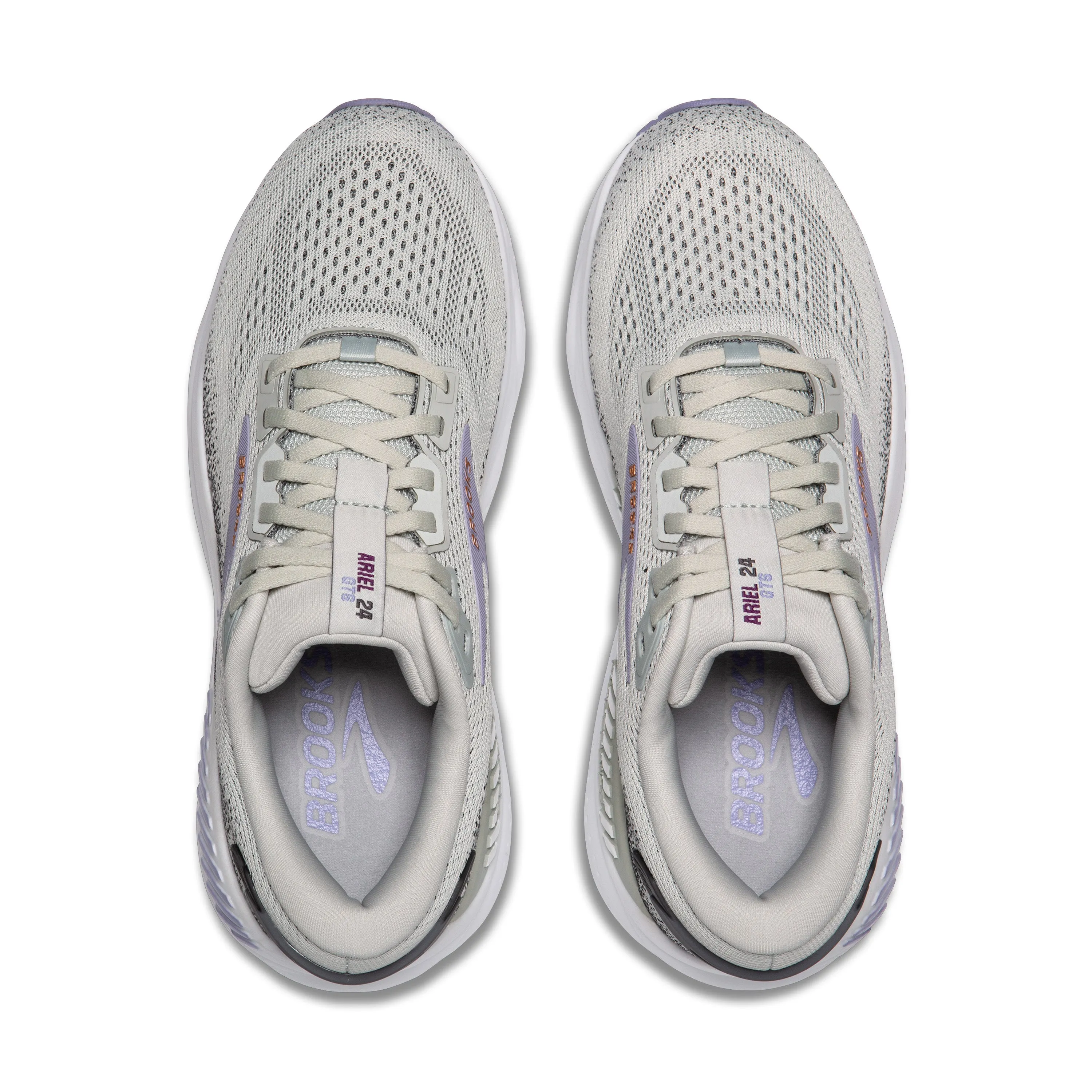 Women's Brooks Ariel GTS 24 Color: Mercury/ Ebony/ Lavender