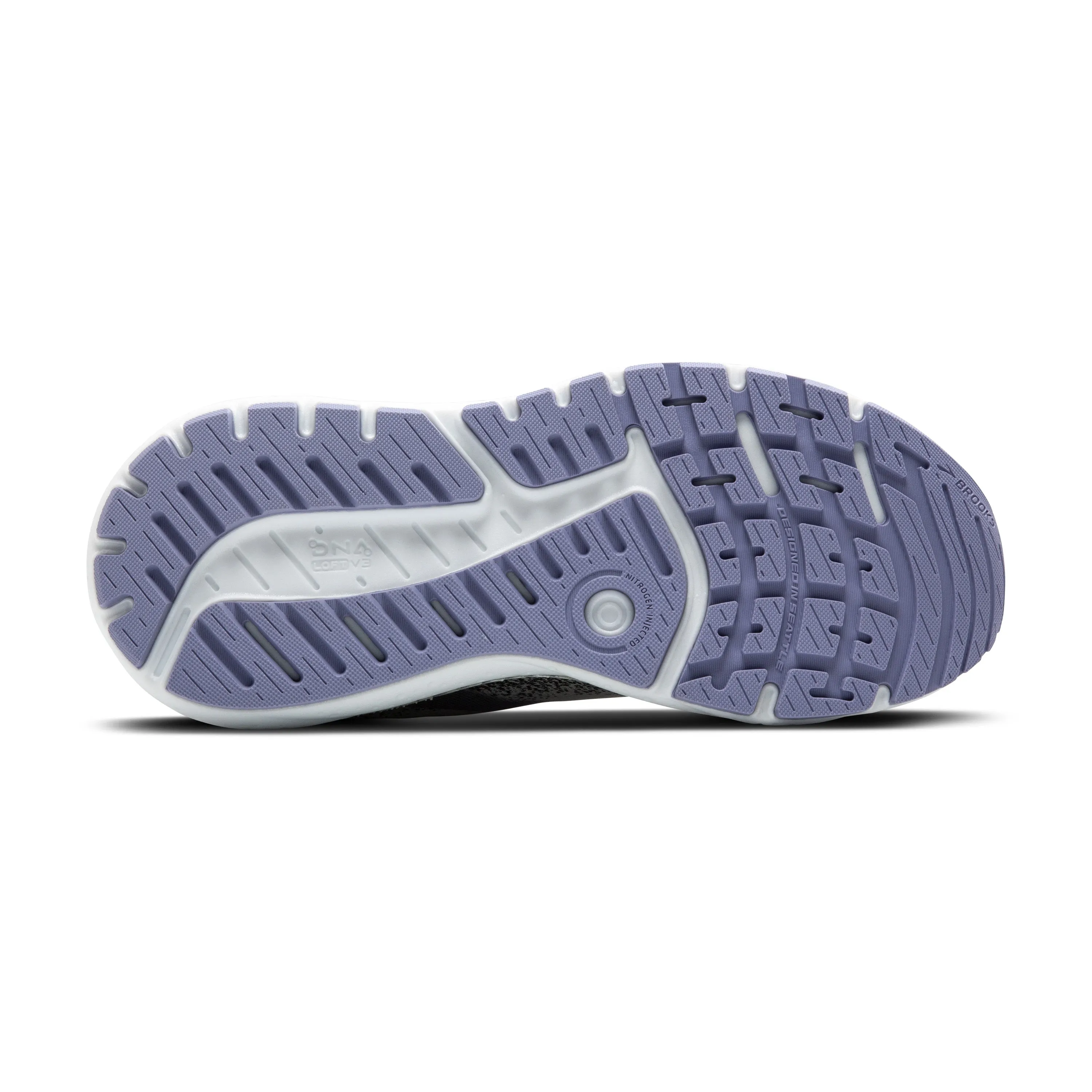 Women's Brooks Ariel GTS 24 Color: Mercury/ Ebony/ Lavender