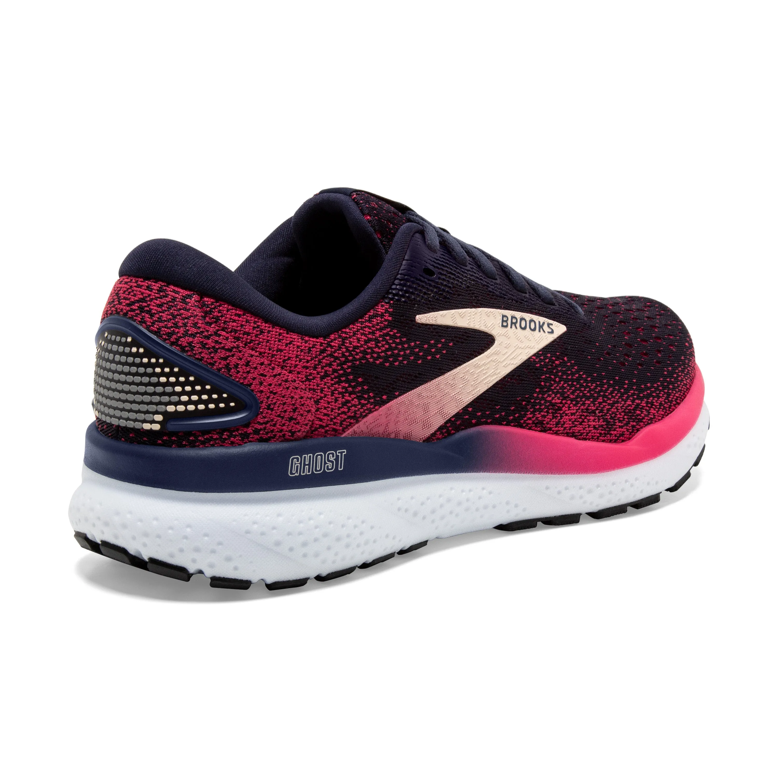 Women's Brooks Ghost 16 Color: Peacaot / Rasberry / Apricot (WIDE WIDTH)