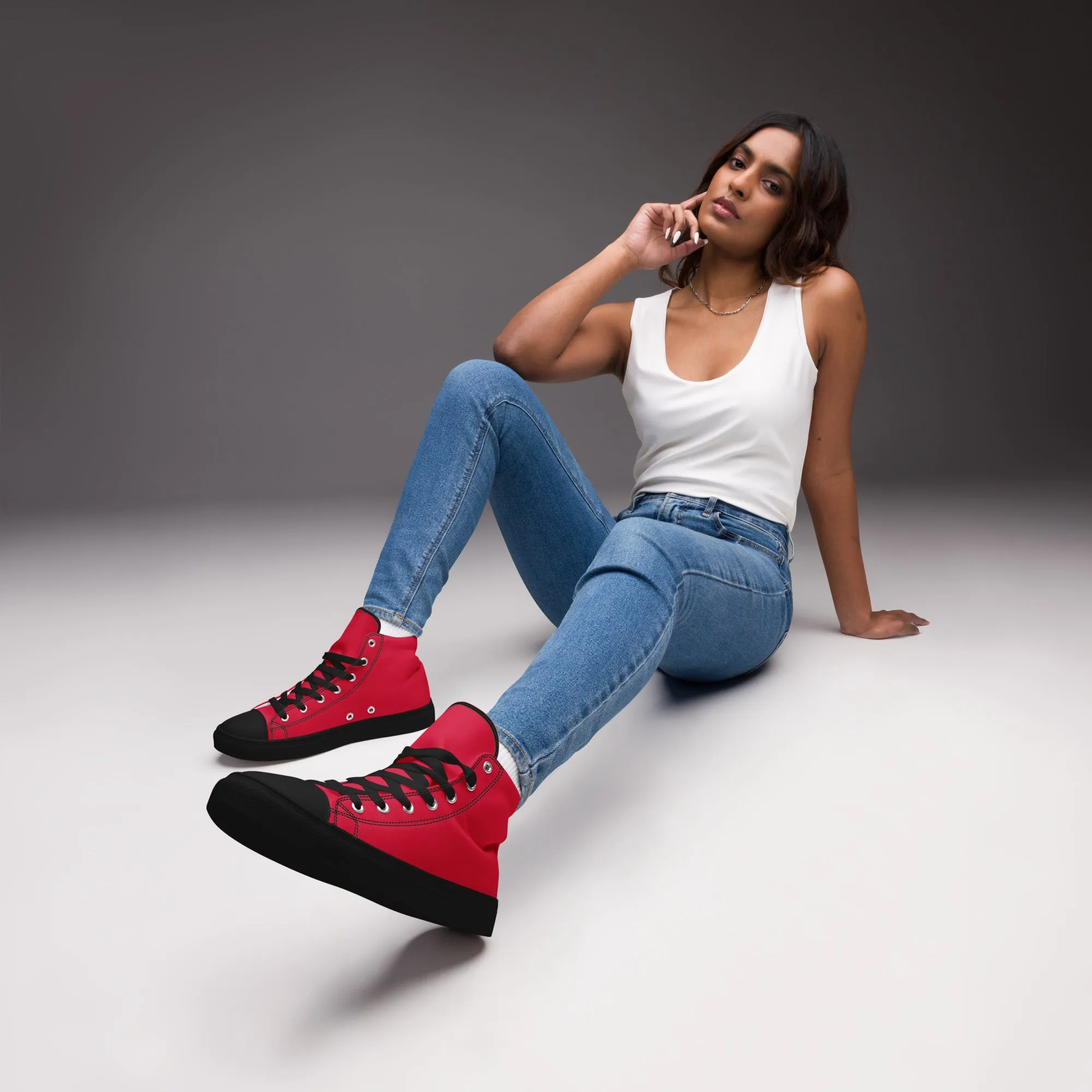 Women’s Cherry Red High Top Shoes