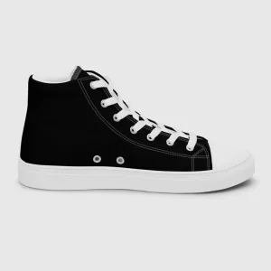 Women’s high top canvas shoes - Black