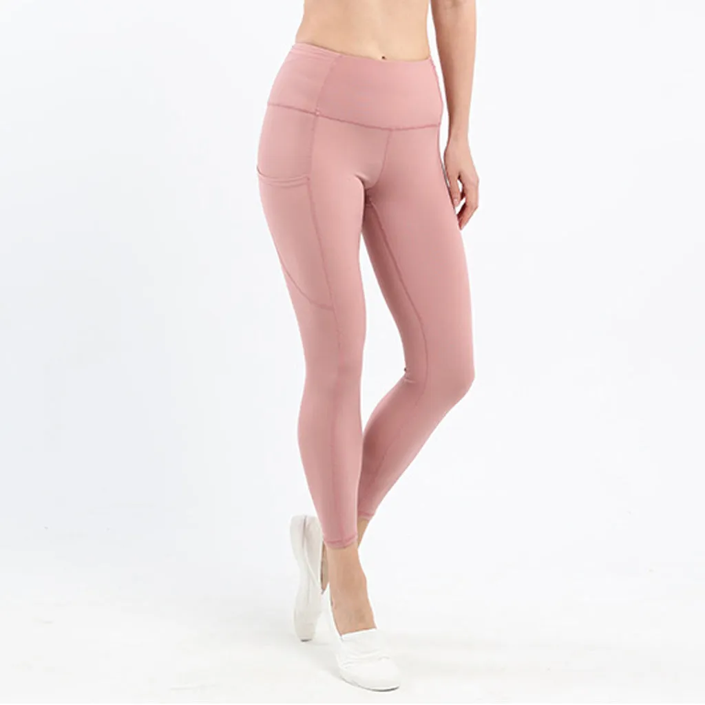 Women's High Waist Yoga Leggings with Pockets  Workout Pants