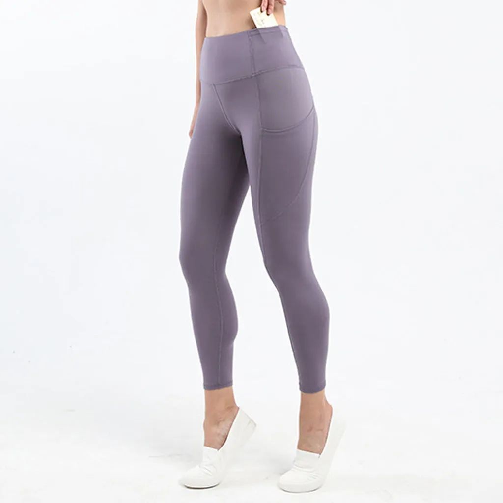 Women's High Waist Yoga Leggings with Pockets  Workout Pants