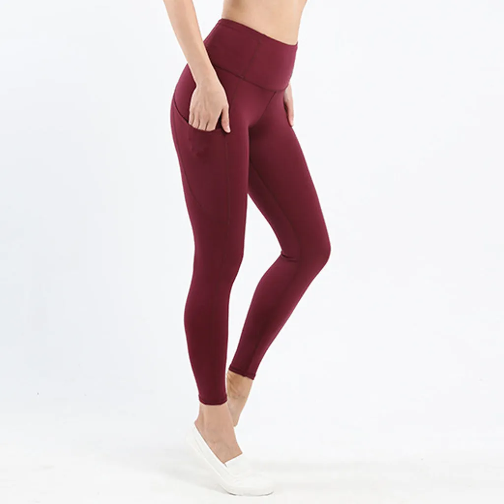 Women's High Waist Yoga Leggings with Pockets  Workout Pants