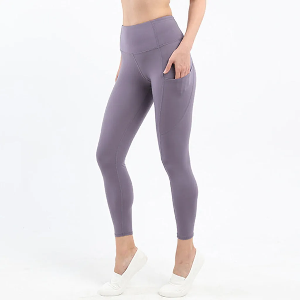 Women's High Waist Yoga Leggings with Pockets  Workout Pants