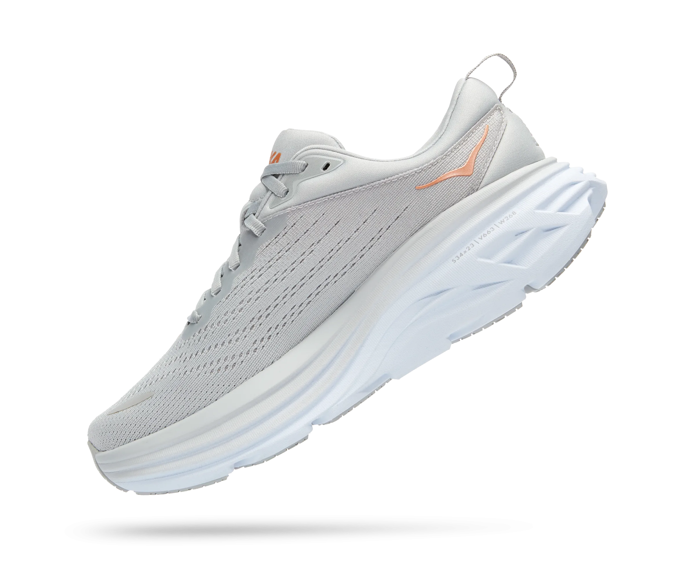 Women's Hoka Bondi 8 Color:  Harbor Mist / Lunar Rock