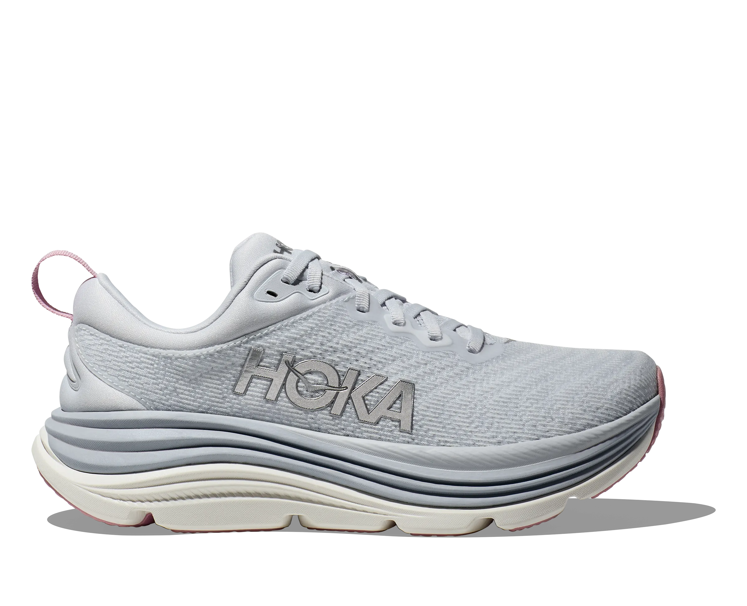 Women's HOKA Gaviota 5 Running Shoe in Sea Ice / Pink Twilight