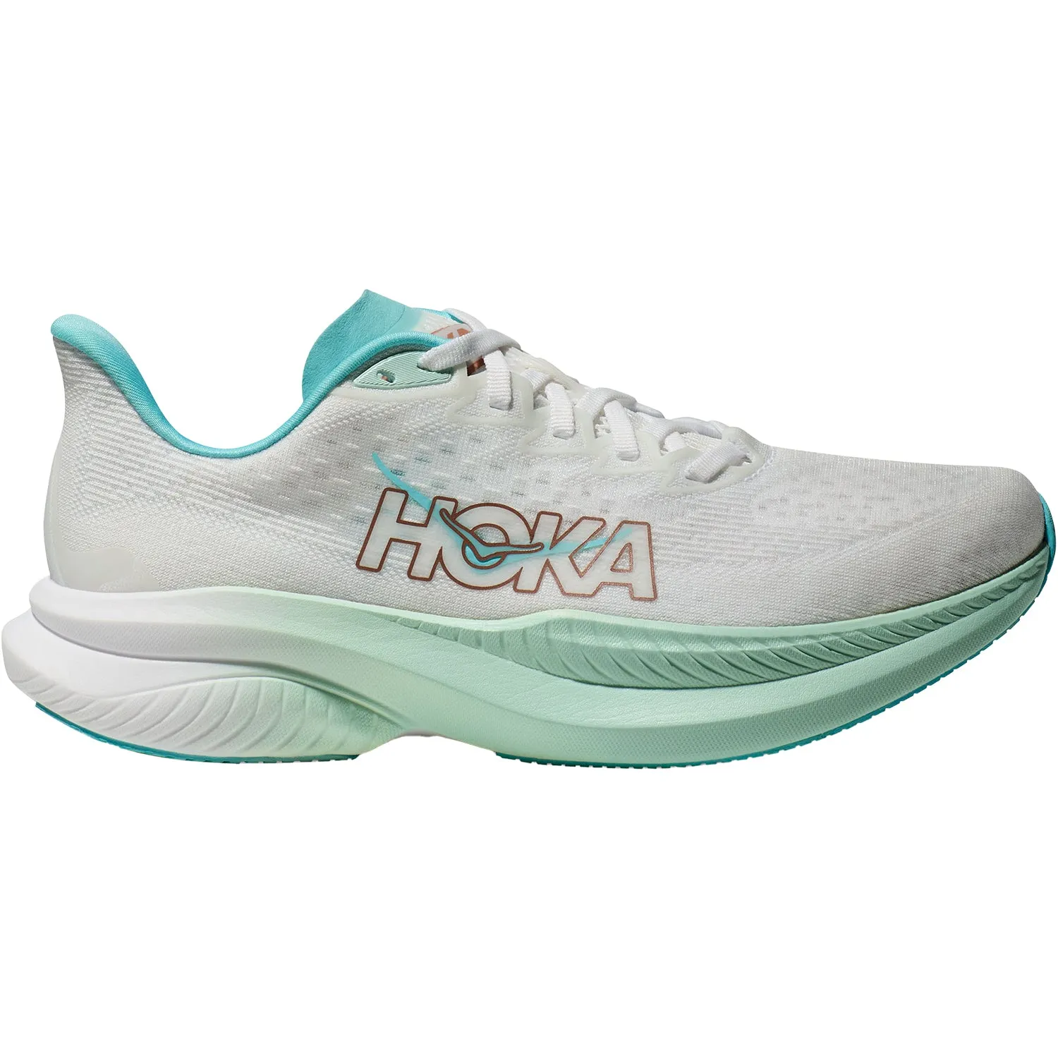 Women's Hoka Mach 6 Frost/Rose Gold Synthetic