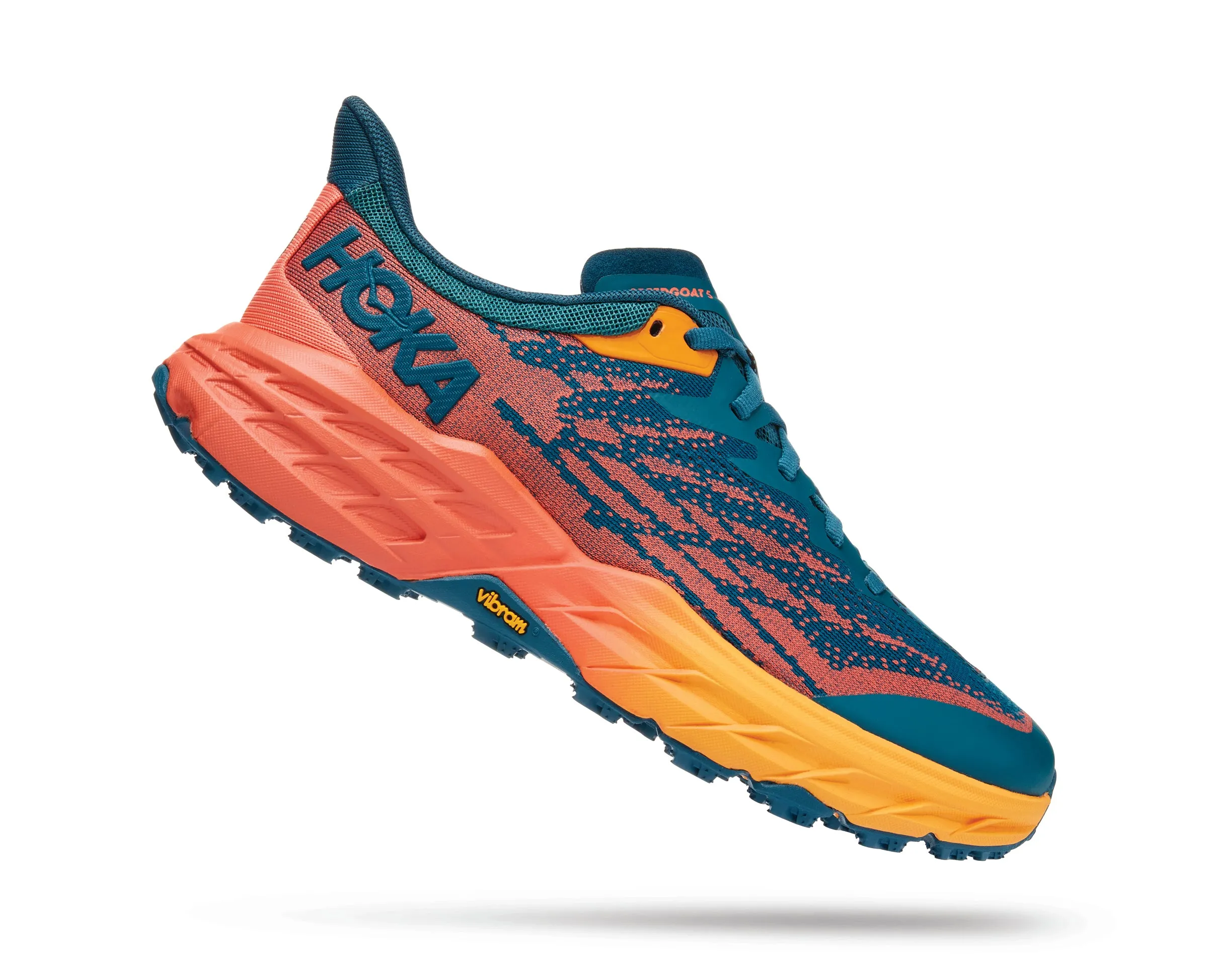 Women's Hoka One One Speedgoat 5 Color: Blue Coral / Camellia