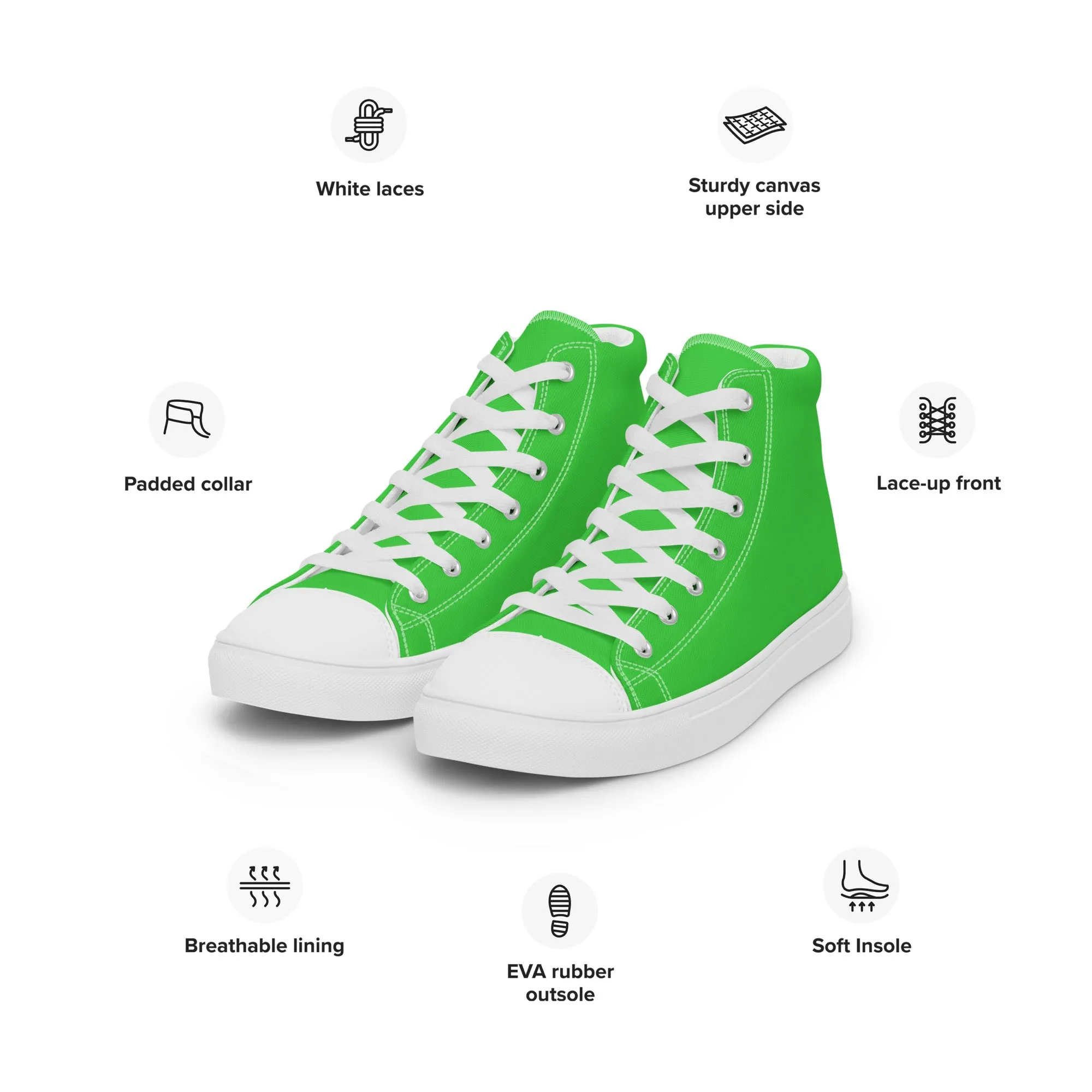 Women’s Lime Green High Top Shoes