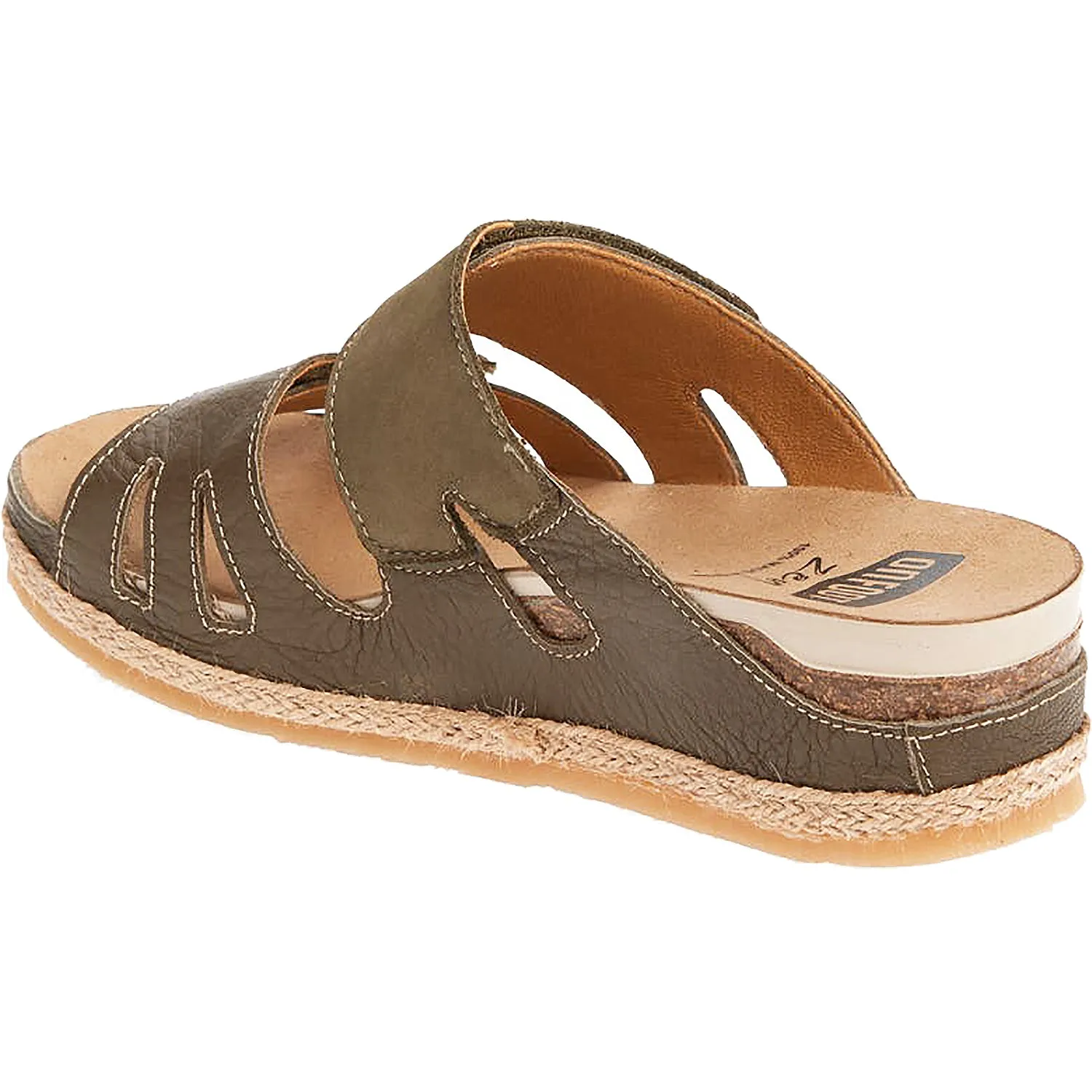 Women's On Foot 222 Cynara Slide Khaki Leather