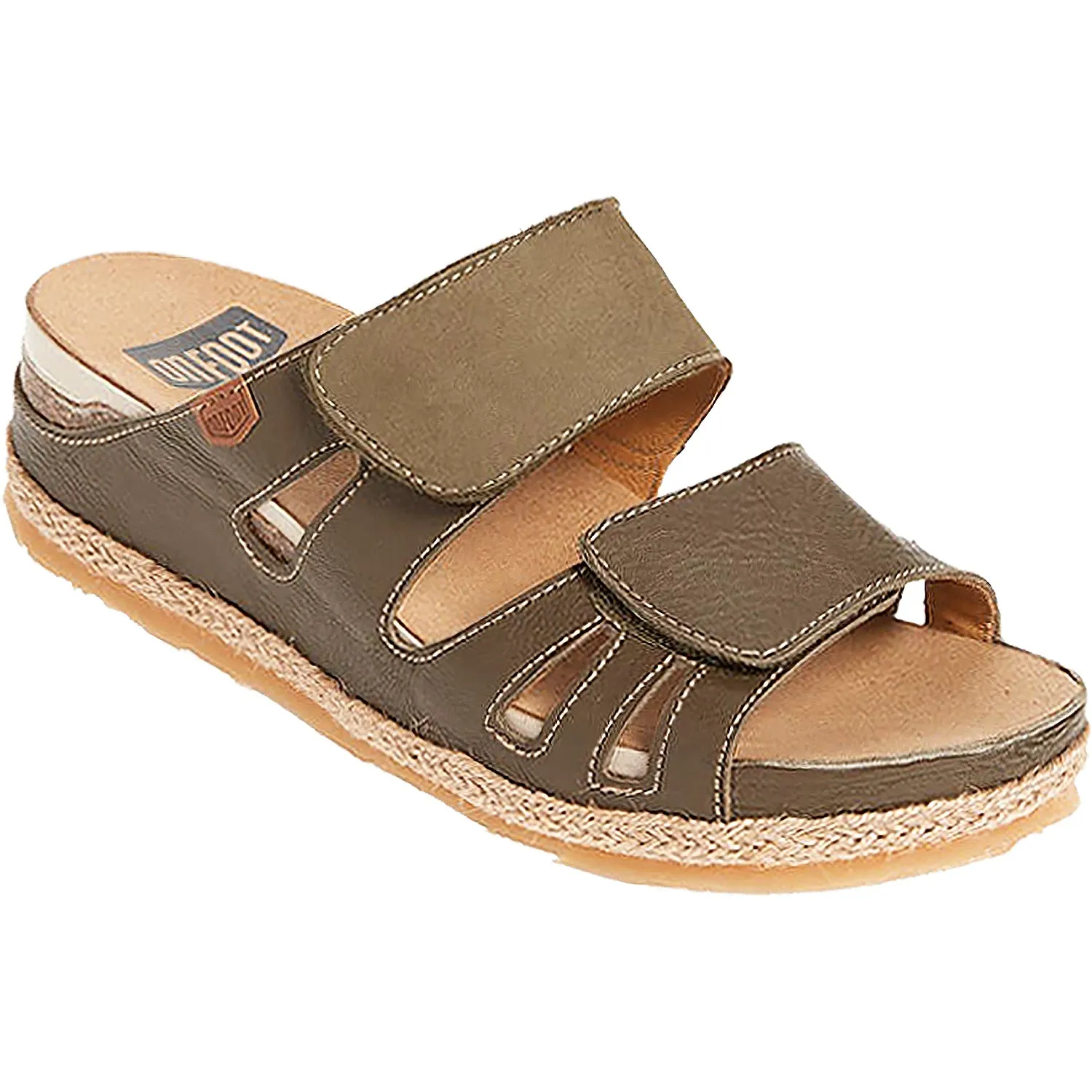 Women's On Foot 222 Cynara Slide Khaki Leather