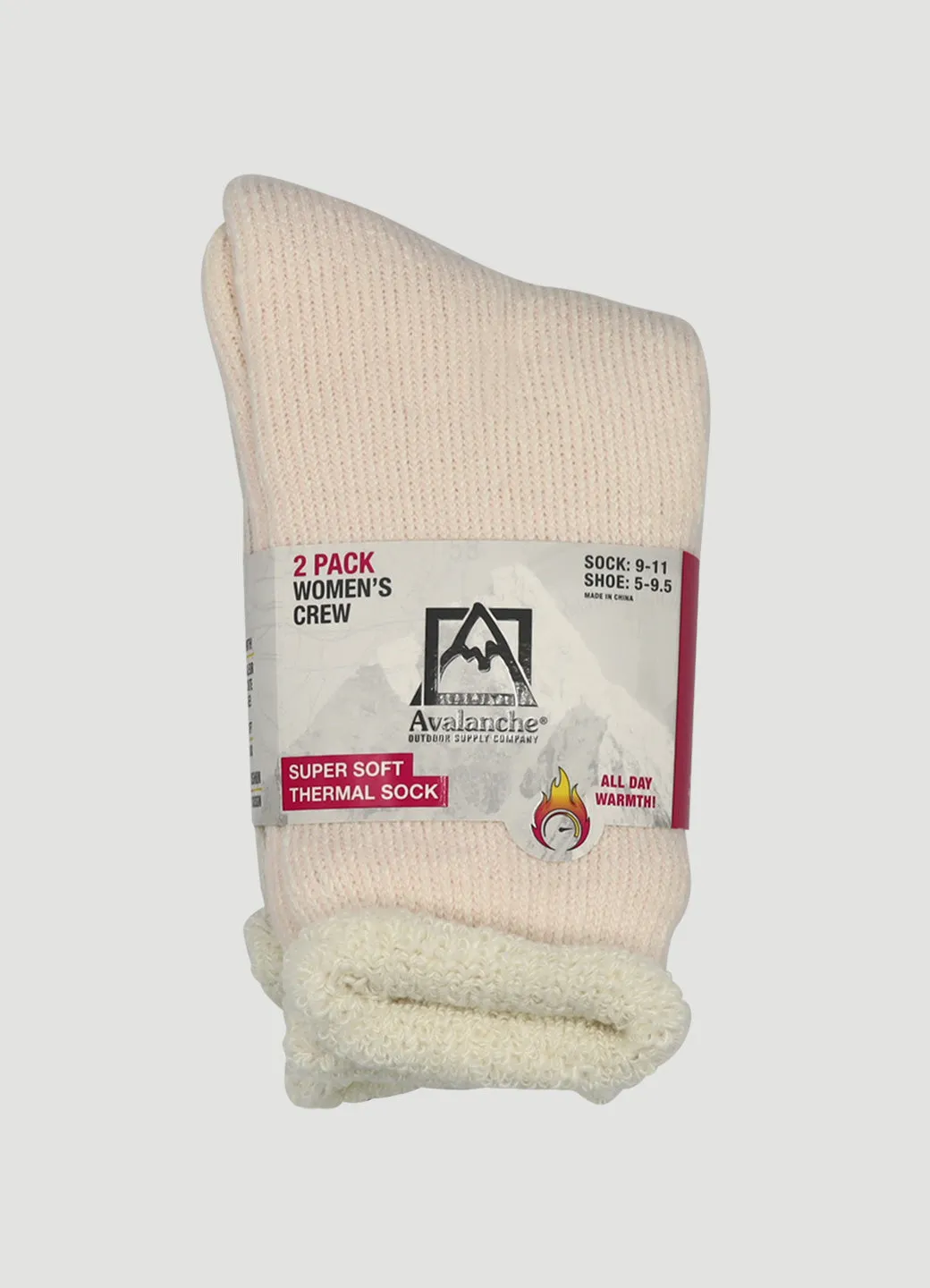 Women's Ultra Soft Thermal-Lined Crew Socks 2-Pack