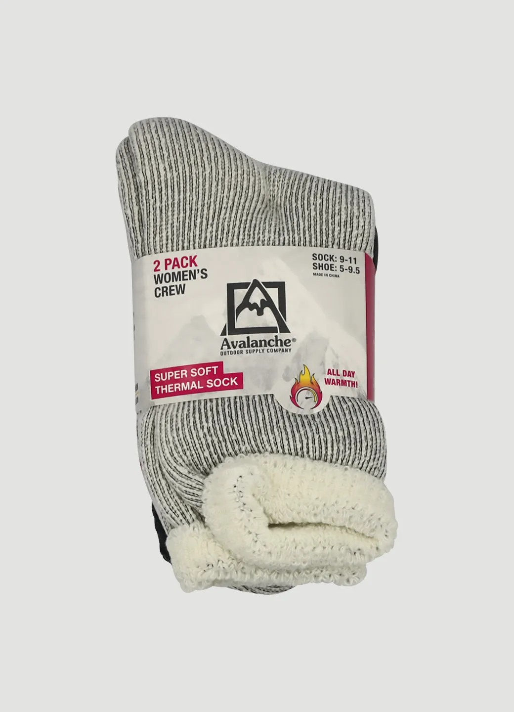 Women's Ultra Soft Thermal-Lined Crew Socks 2-Pack